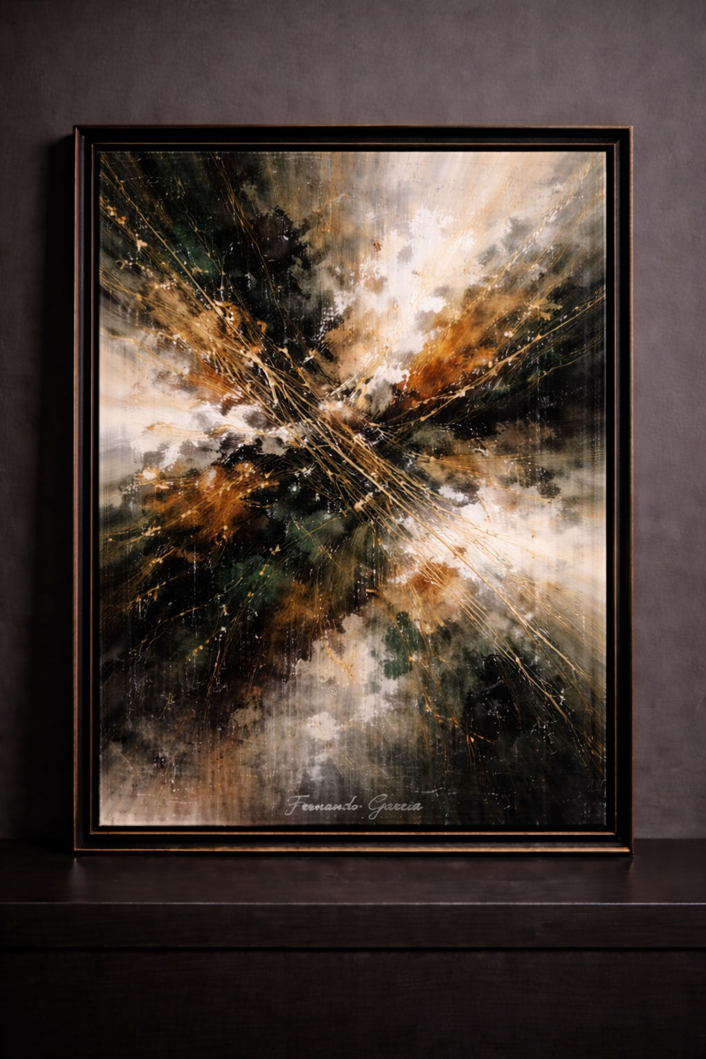 Abstract expressionism with earthy tones