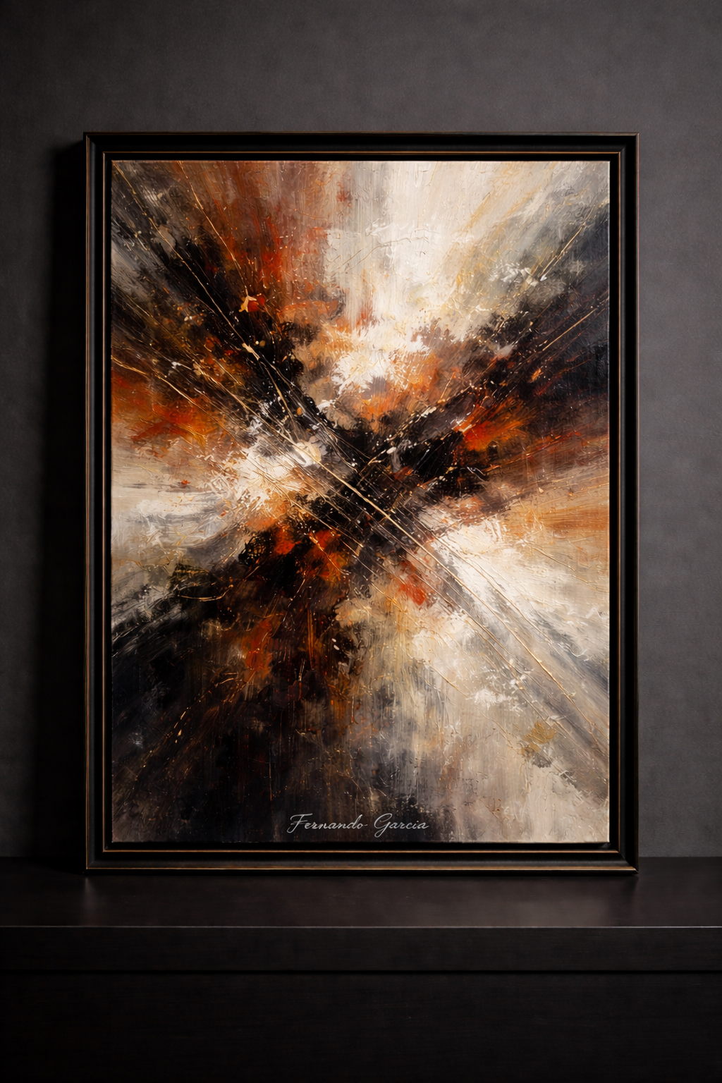 Bold abstract in warm tones