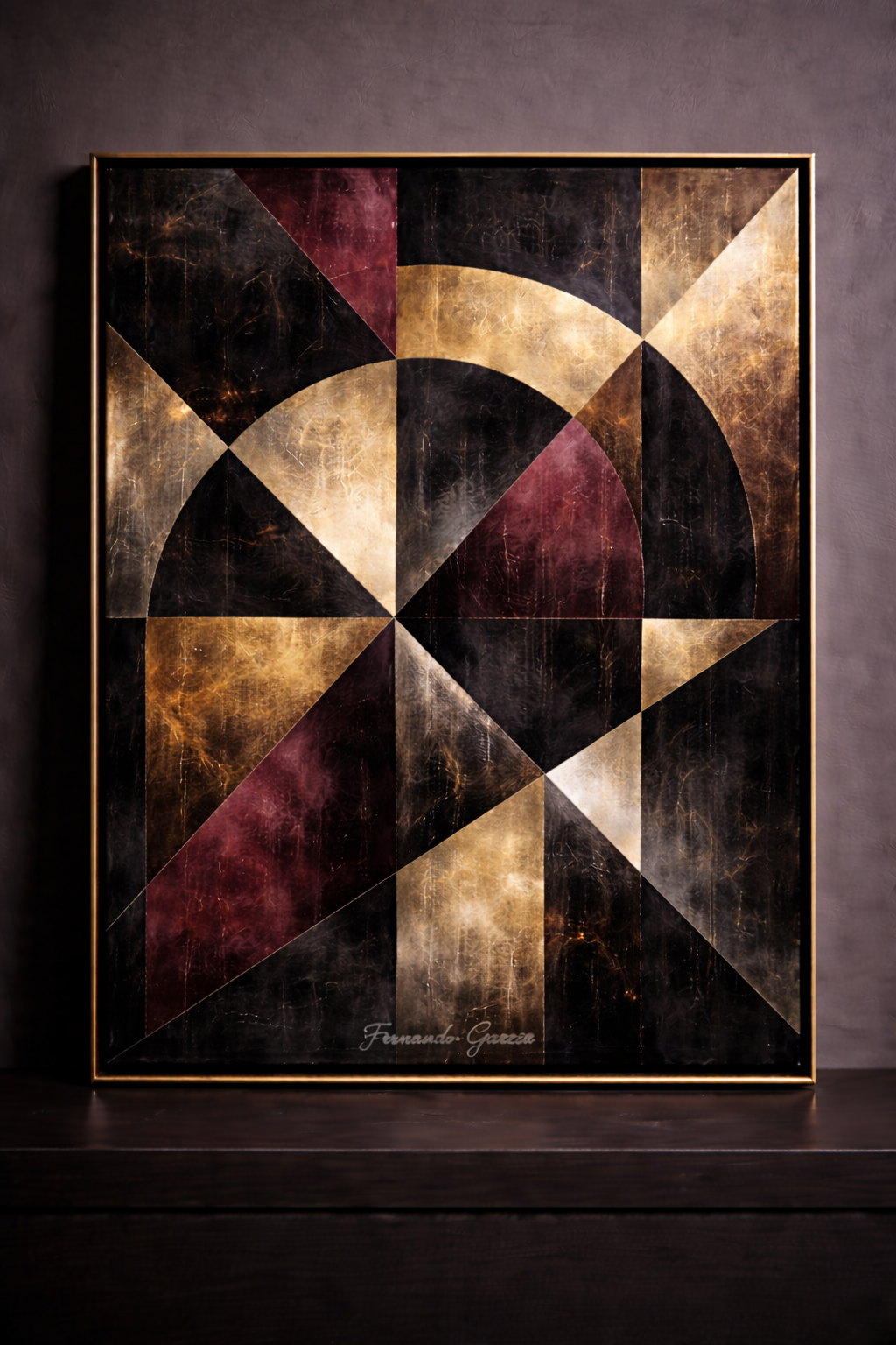 Geometric patterns in moody tones