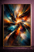 Vibrant abstract swirls and geometry