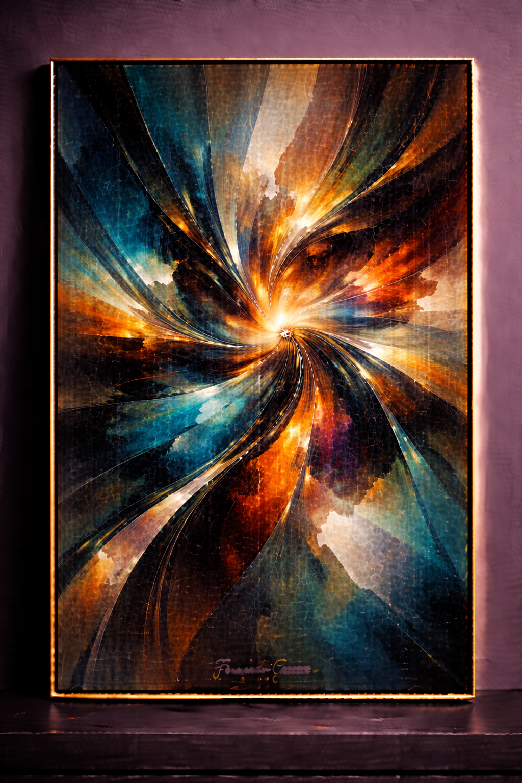 Vibrant abstract swirls and geometry